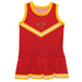 Flagler College St. Augustine Vive La Fete Game Day Red Sleeveless Cheerleader Dress