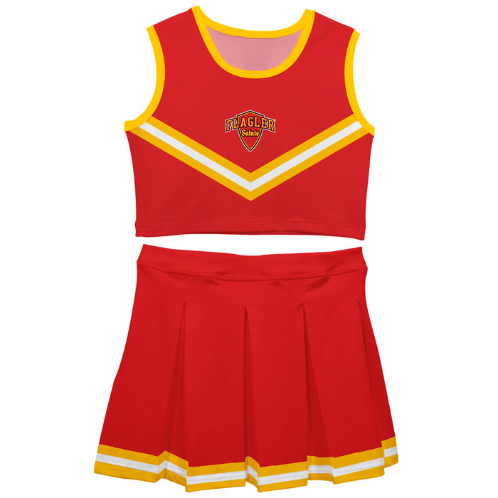 Flagler College St. Augustine Vive La Fete Game Day Red Sleeveless Cheerleader Set