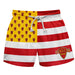Flagler College St. Augustine Vive La Fete Game Day Red White Yellow Flag Swimtrunks V1