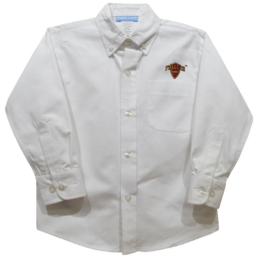Flagler College St. Augustine Saints Embroidered White Long Sleeve Button Down Shirt