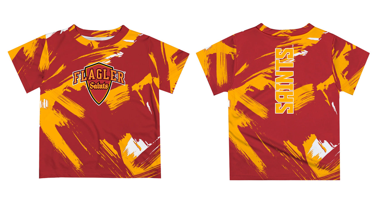 Flagler College St. Augustine Vive La Fete Boys Game Day Red Short Sleeve Tee Paint Brush - Vive La Fête - Online Apparel Store