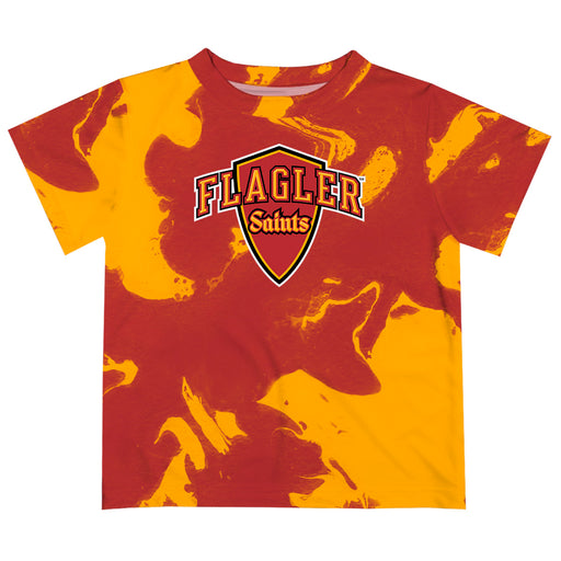 Flagler College St. Augustine Vive La Fete Marble Boys Game Day Red Short Sleeve Tee
