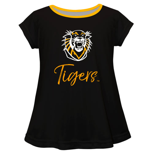 Fort Hays State University Tigers FHSU Black Short Sleeve Laurie Top - Vive La Fête - Online Apparel Store