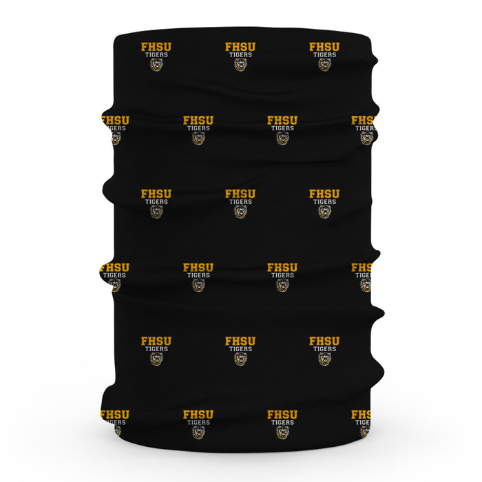 FHSU Tigers Vive La Fete All Over Logo Game Day Collegiate Face Cover Soft 4-Way Stretch Two Ply Neck Gaiter - Vive La Fête - Online Apparel Store