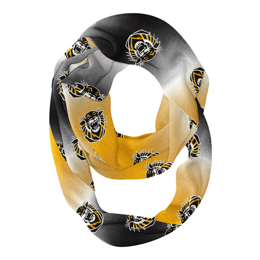 Fort Hays State Tigers FHSU Vive La Fete All Over Logo Game Day Collegiate Women Ultra Soft Knit Infinity Scarf