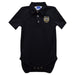 Fort Hays State University Tigers FHSU Embroidered Black Solid Knit Polo Onesie