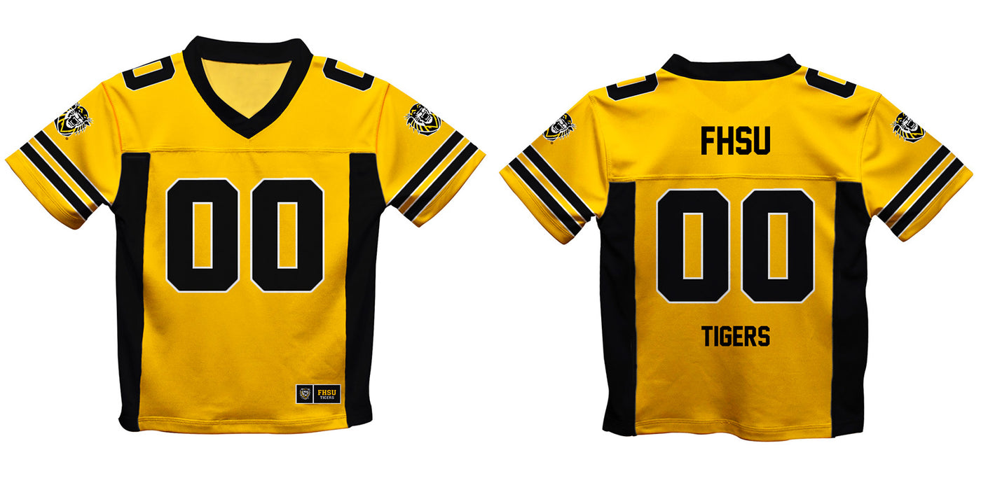 Fort Hays State University Tigers FHSU Vive La Fete Game Day Gold Boys Fashion Football T-Shirt - Vive La Fête - Online Apparel Store