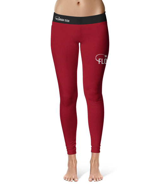 Florida Tech Panthers Vive La Fete Game Day Collegiate Logo on Thigh Red Women Yoga Leggings 2.5 Waist Tights