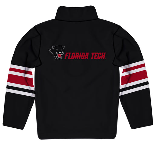 Florida Tech Panthers Vive La Fete Game Day Black Quarter Zip Pullover Stripes on Sleeves - Vive La Fête - Online Apparel Store