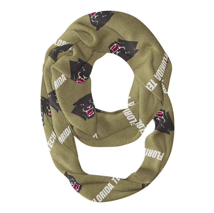 Florida Tech Panthers Vive La Fete Repeat Logo Game Day Collegiate Women Light Weight Ultra Soft Infinity Scarf