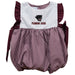 Florida Tech Panthers Embroidered Maroon Gingham Short Sleeve Girls Bubble