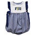 FIU Embroidered Navy Gingham Girls Bubble - Vive La Fête - Online Apparel Store