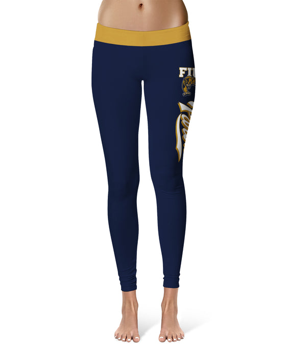 FIU Panthers Gold Waist Blue Leggings - Vive La Fête - Online Apparel Store