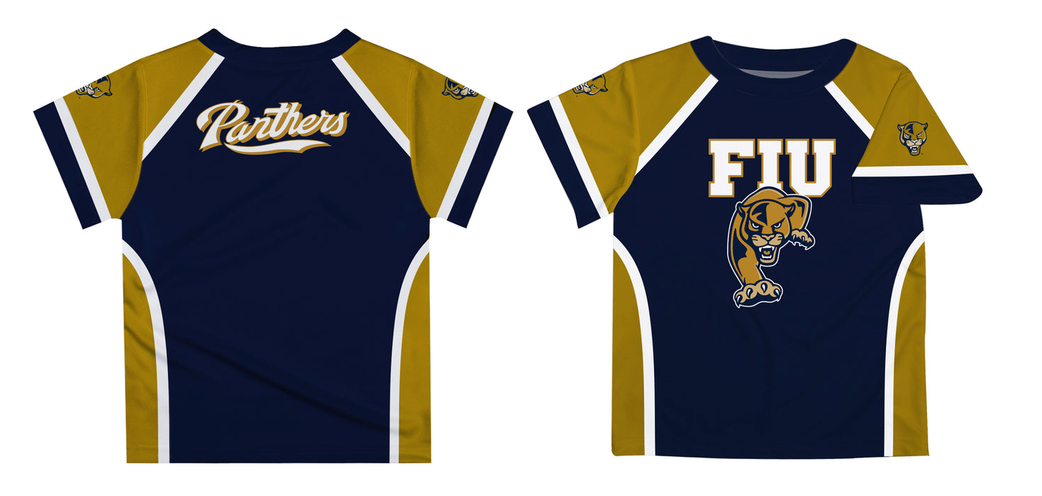 FIU Blue and Gold Boys Tee Shirt Short Sleeve - Vive La Fête - Online Apparel Store