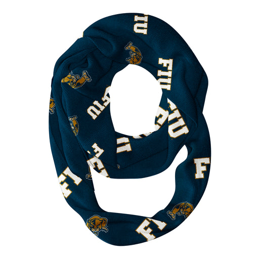 FIU Panthers Vive La Fete Repeat Logo Game Day Collegiate Women Light Weight Ultra Soft Infinity Scarf
