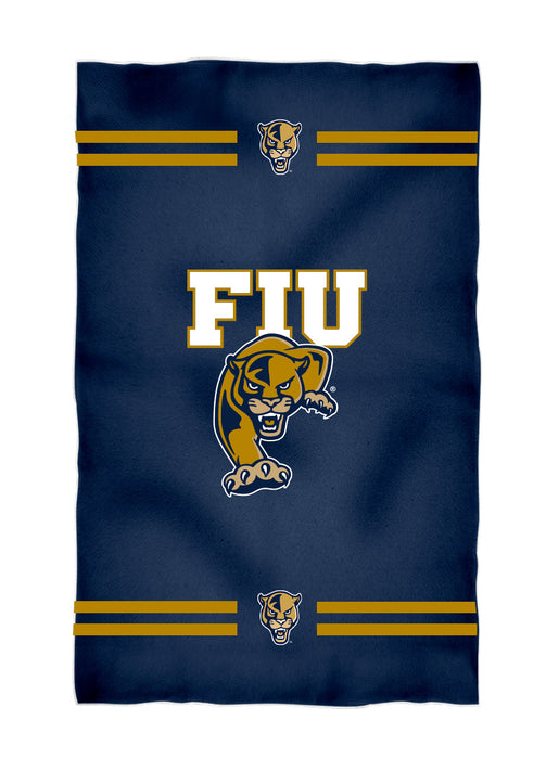 FIU Panthers Vive La Fete Game Day Absorbent Premium Blue Beach Bath Towel 31 x 51 Logo and Stripes