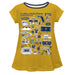 FIU Panthers Hand Sketched Vive La Fete Impressions Artwork Gold Short Sleeve Top