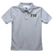 FIU Panthers Embroidered Gray Short Sleeve Polo Box Shirt
