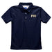 FIU Panthers Embroidered Navy Short Sleeve Polo Box Shirt