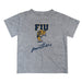Florida International Panthers Vive La Fete Script V1 Heather Gray Short Sleeve Tee Shirt