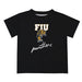 Florida International Panthers Vive La Fete Script V1 Black Short Sleeve Tee Shirt