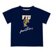Florida International Panthers Vive La Fete Script V1 Blue Short Sleeve Tee Shirt