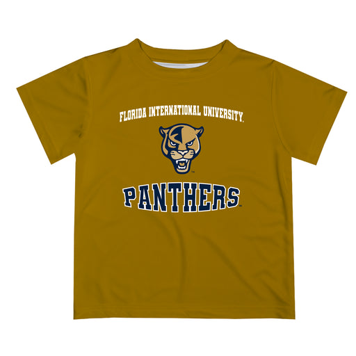 Florida International Panthers Vive La Fete Boys Game Day V3 Gold Short Sleeve Tee Shirt