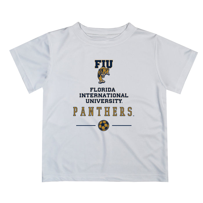 Florida International Panthers Vive La Fete Soccer V1 White Short Sleeve Tee Shirt
