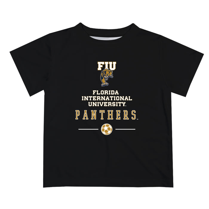 Florida International Panthers Vive La Fete Soccer V1 Black Short Sleeve Tee Shirt