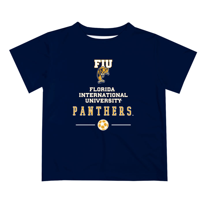 Florida International Panthers Vive La Fete Soccer V1 Blue Short Sleeve Tee Shirt