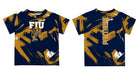 FIU Panthers  Vive La Fete Boys Game Day Blue Short Sleeve Tee Paint Brush - Vive La Fête - Online Apparel Store