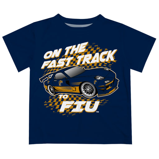 FIU Panthers  Vive La Fete Fast Track Boys Game Day Blue Short Sleeve Tee