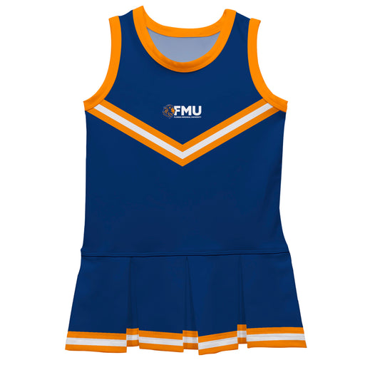 Florida Memorial University FMU Lions Vive La Fete Game Day Blue Sleeveless Cheerleader Dress