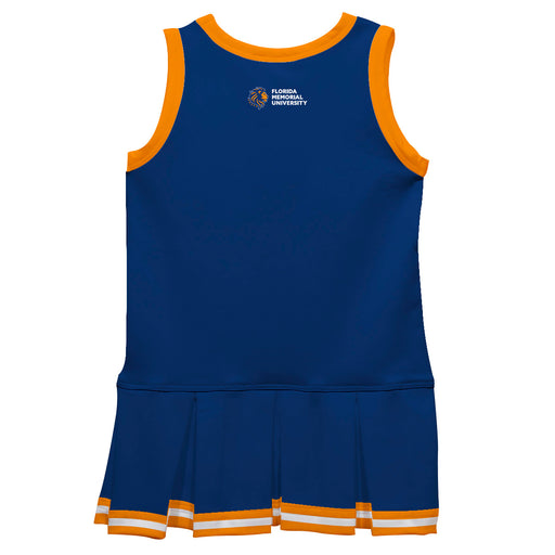 Florida Memorial University FMU Lions Vive La Fete Game Day Blue Sleeveless Youth Cheerleader Dress - Vive La Fête - Online Apparel Store
