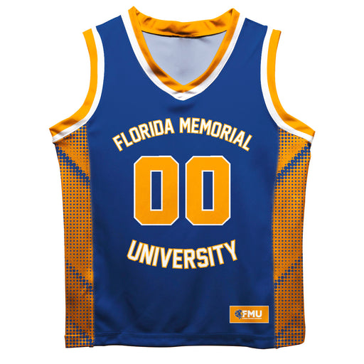 Florida Memorial University FMU Lions Vive La Fete Game Day Blue Boys Fashion Basketball Top