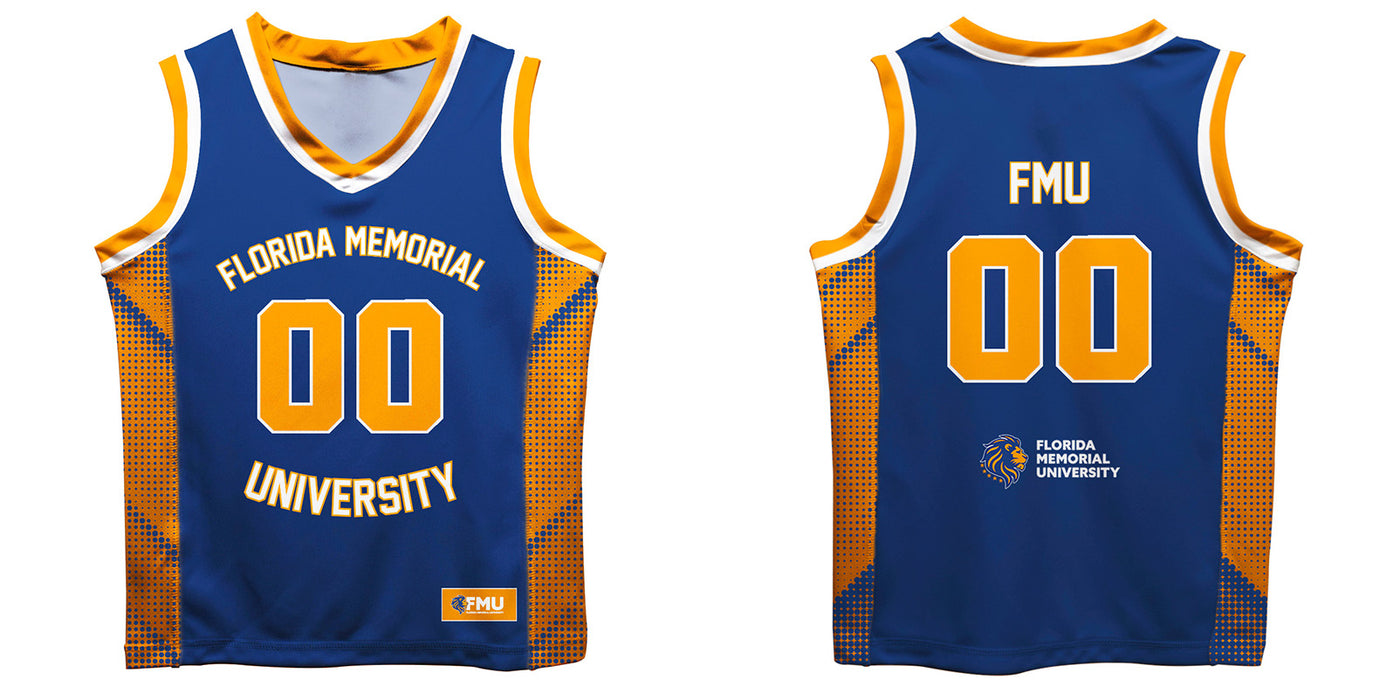 Florida Memorial University FMU Lions Vive La Fete Game Day Blue Boys Fashion Basketball Top - Vive La Fête - Online Apparel Store