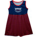 Florida Atlantic Owls Vive La Fete Girls Game Day Sleeveless Tank Dress Solid Navy Logo Stripes on Skirt - Vive La Fête - Online Apparel Store