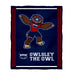Florida Atlantic Owls Vive La Fete Kids Game Day Blue Plush Soft Minky Blanket 36 x 48 Mascot