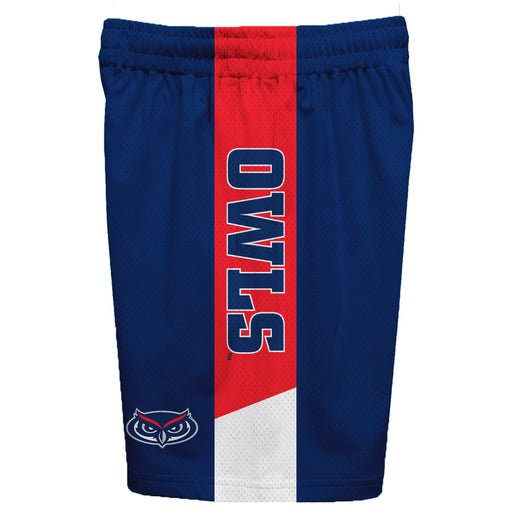 Florida Atlantic Owls Vive La Fete Game Day Blue Stripes Boys Solid Red Athletic Mesh Short - Vive La Fête - Online Apparel Store