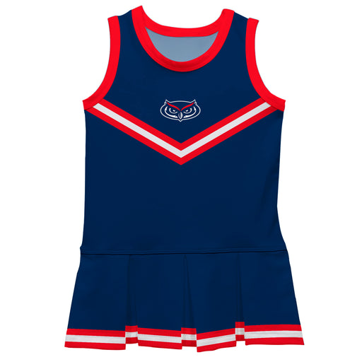 Florida Atlantic Owls Vive La Fete Game Day Blue Sleeveless Cheerleader Dress