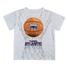 Florida Atlantic Owls Original Dripping Basketball White T-Shirt by Vive La Fete