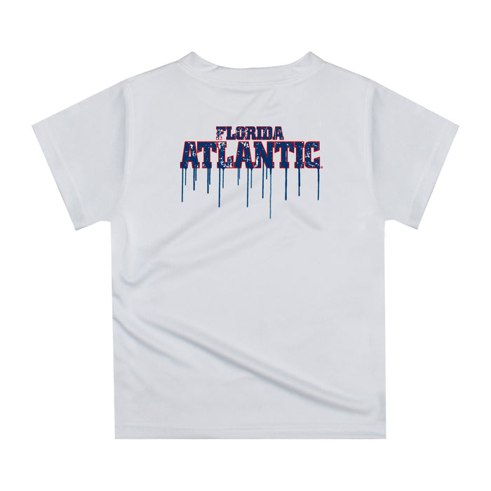 Florida Atlantic Owls Original Dripping Basketball Red T-Shirt by Vive La Fete - Vive La Fête - Online Apparel Store