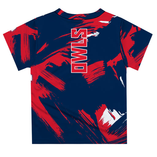 Florida Atlantic Owls Vive La Fete Boys Game Day Blue Short Sleeve Tee Paint Brush - Vive La Fête - Online Apparel Store