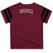 Fordham Rams Vive La Fete Boys Game Day Maroon Short Sleeve Tee with Stripes on Sleeves - Vive La Fête - Online Apparel Store
