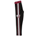 Fordham Rams Vive La Fete Girls Game Day Black with Maroon Stripes Leggings Tights