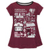 Fordham Rams Hand Sketched Vive La Fete Impressions Artwork Maroon Short Sleeve Top