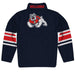 Fresno State Bulldogs Vive La Fete Game Day Navy Quarter Zip Pullover Stripes on Sleeves - Vive La Fête - Online Apparel Store