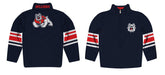 Fresno State Bulldogs Vive La Fete Game Day Navy Quarter Zip Pullover Stripes on Sleeves - Vive La Fête - Online Apparel Store