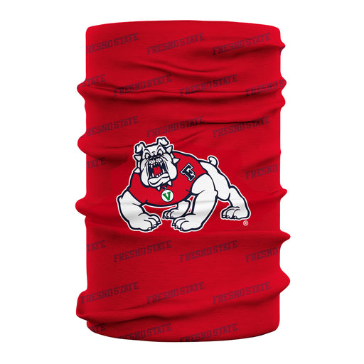 Fresno State Bulldog Vive La Fete All Over Logo Game Day Collegiate Face Cover Soft 4 Way Stretch Neck Gaiter - Vive La Fête - Online Apparel Store