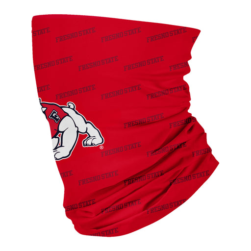 Fresno State Bulldog Vive La Fete All Over Logo Game Day Collegiate Face Cover Soft 4 Way Stretch Neck Gaiter - Vive La Fête - Online Apparel Store